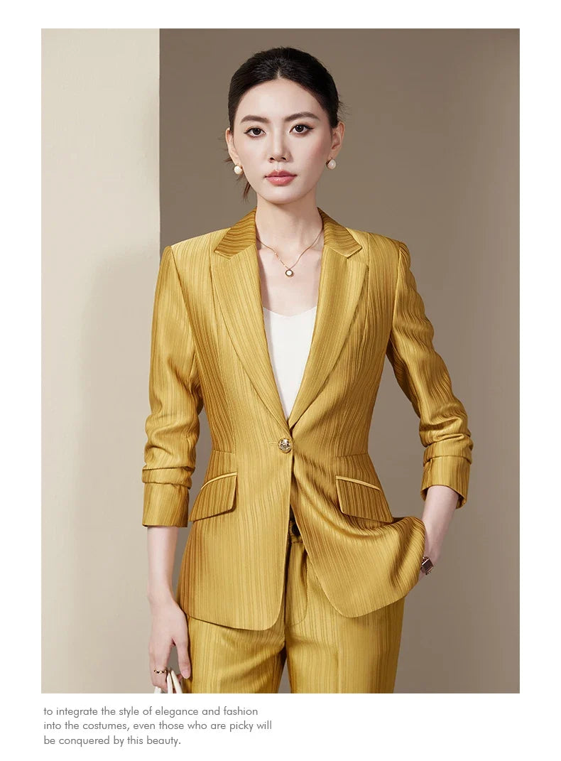 Fashionable ladies' clothing, high quality two-piece pants + blazer. 2025 Autumn and Winter New Models