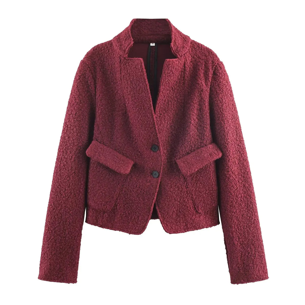 Women Christmas Red Winter Jacket Coat Vintage Teddy Coats Streetwear Long Sleeve Lamb Wool Jacket Outerwear 2000s Clothes 2025
