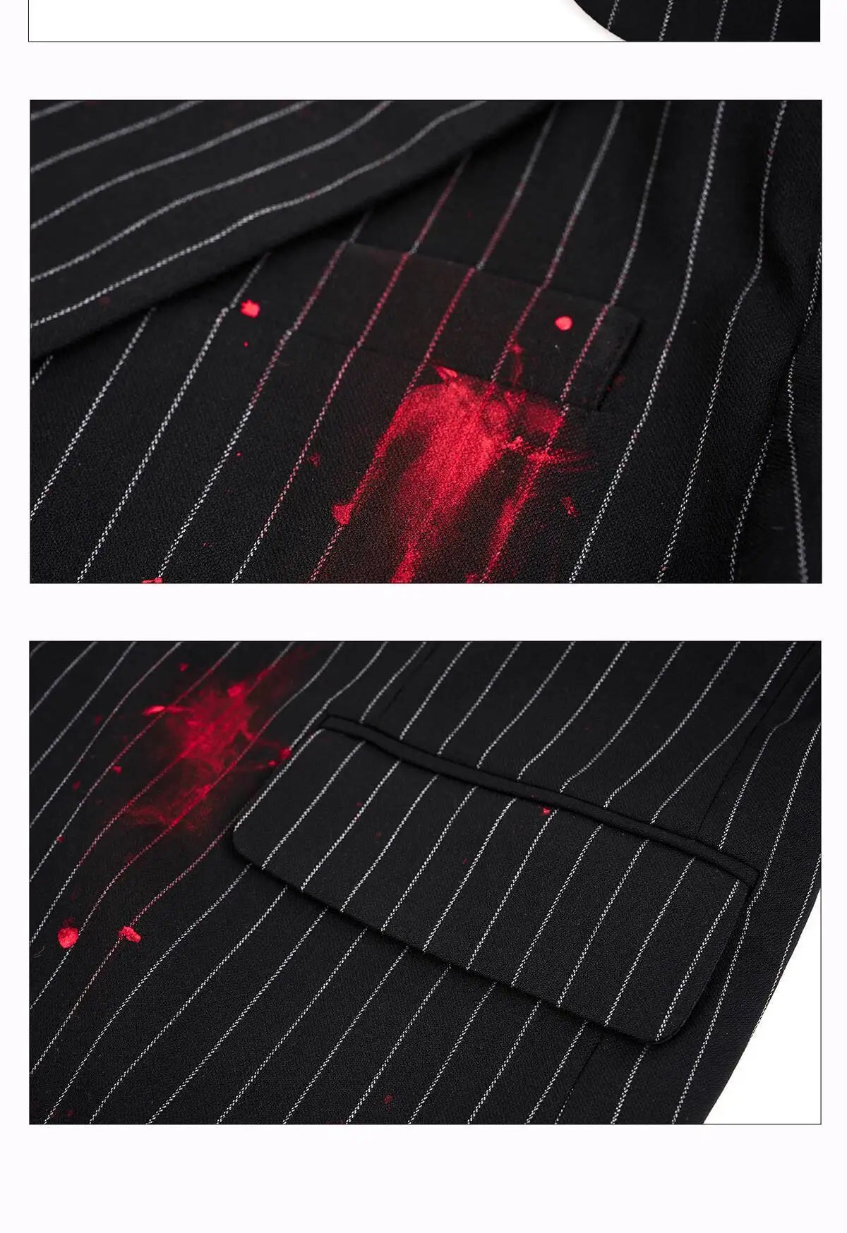 Ink Ejection Tie-dyed Pattern Stripe Printed Shoulder Pad Blazer Coat Men 2025 New Original Luxury Handsome Jacket JY4551