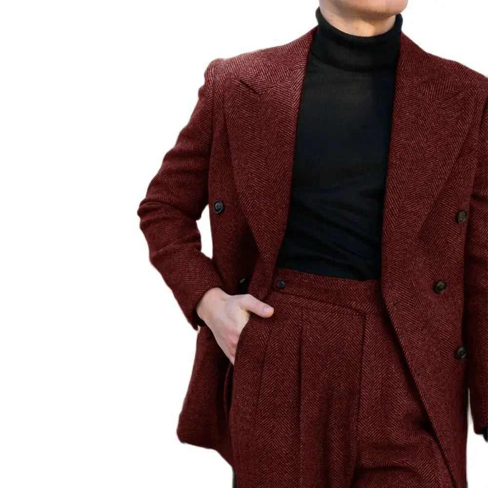 New (Blazer+ Pants) Men's Fashion Business Italian Style Slim Professional Dress Wedding Groom Best Man Suit