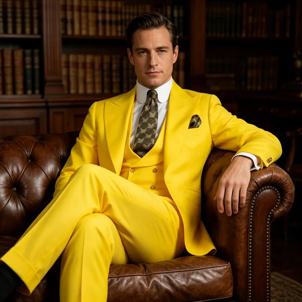 Men's 3 Piece Solid Tuxedo Jacket with Lapel And Pocket for Birthday Wedding Office Work Jacket
