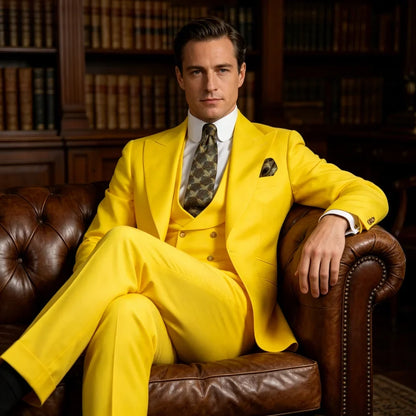 Men's 3 Piece Solid Tuxedo Jacket with Lapel And Pocket for Birthday Wedding Office Work Jacket