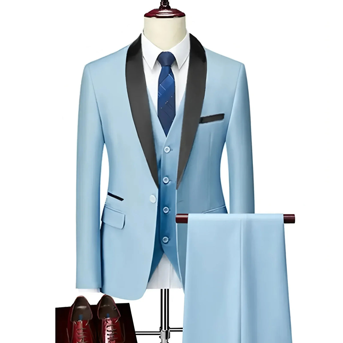 Ensemble costume homme 3 pièces : veste, gilet et pantalon / Affaires, marié, mariage, robe formelle, blazer, pantalon, gilet