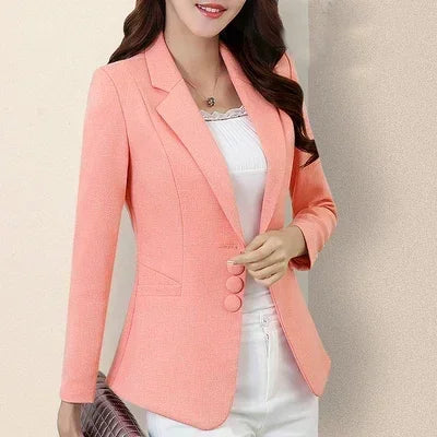 Fashion Women Blazers Jackets Work 2025 Office Lady Suit Slim Single Breasted Business Female Blazer Coats Formal Veste Femme