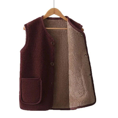 Women Large Size 5XL Parkas Waistcoat Coat Autumn Winter Female Cotton Padded Sleeveless 2025 Lady Lamb Down Cotton Vest Jacket