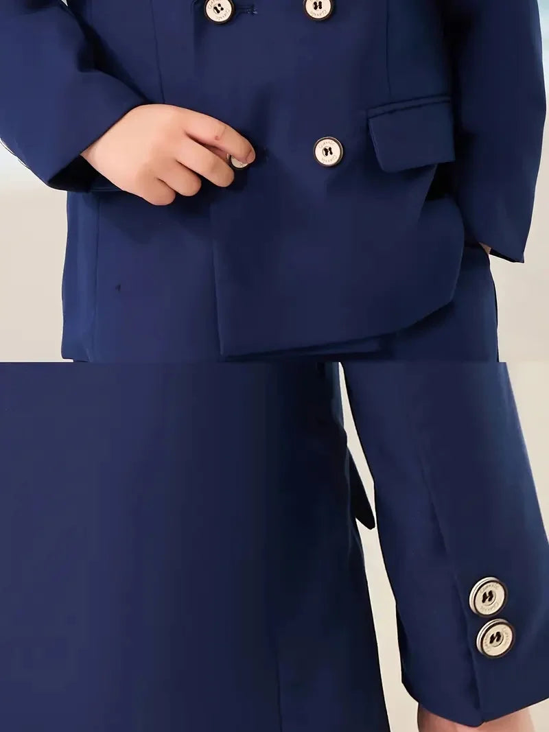 1-11 Years Boys Spring 4Pieces /Set Jacket Vest Pants Bowtie Wedding Suit Gentle Kids Birthday Dress Children Piano Host Costume