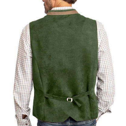 Men's Vest Single Breasted Formal Waistcoat for Wedding Banquet and Business