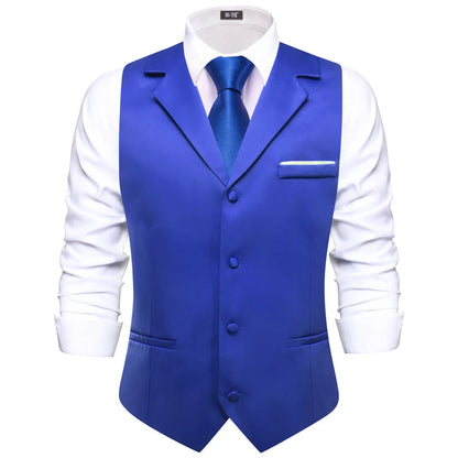 Men's Vest with Tie Jacquard V-Neck Waistcoat for Casual Business and Party Occasions – Champagne