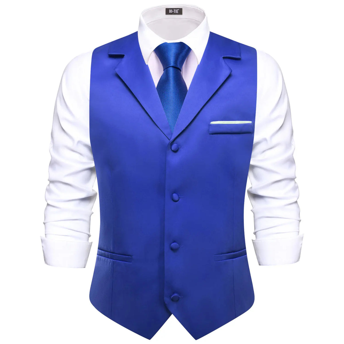 Men's Suit Vest with Tie Jacquard V-Neck Waistcoat for Business and Casual Occasions – Dusty Pink