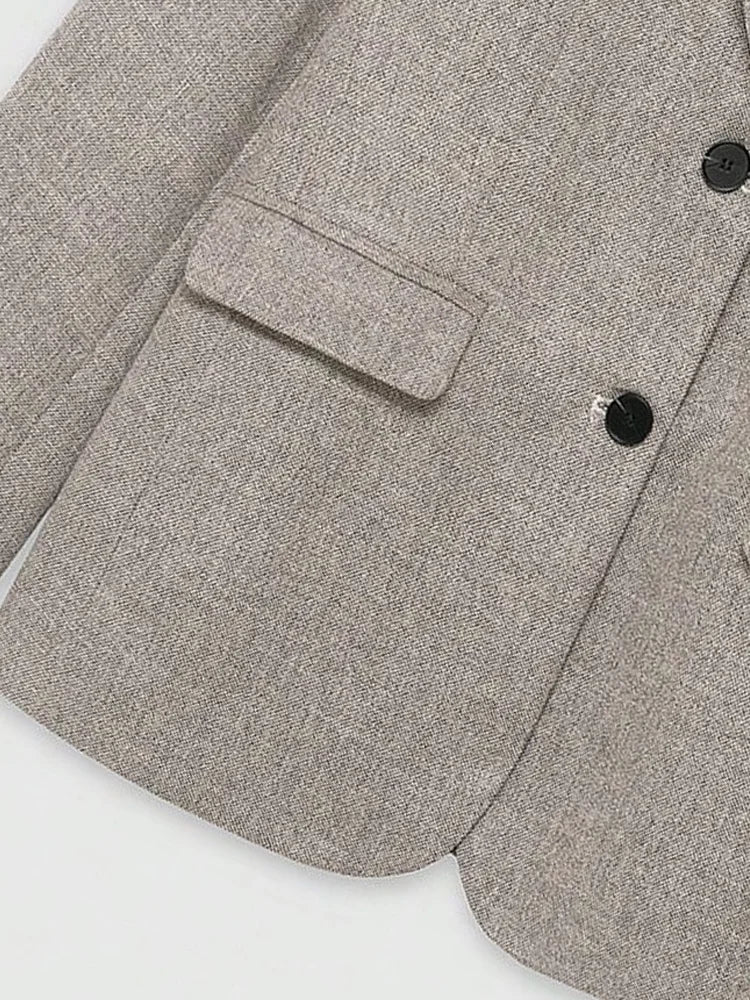 Women's Long Sleeve Blazer Coat Fashion Office Wear with Flap Pockets Casual Chic Outerwear Top