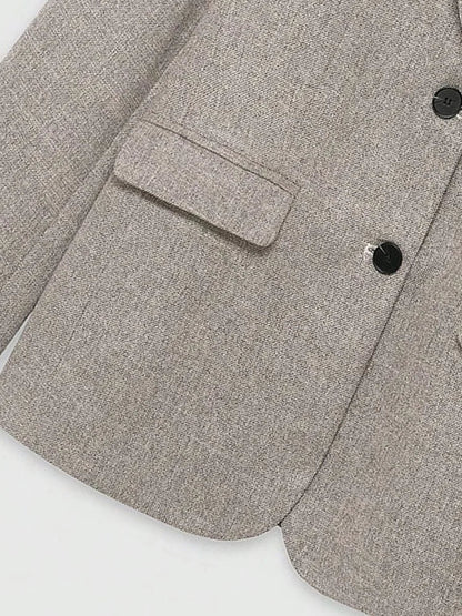 Women's Long Sleeve Blazer Coat Fashion Office Wear with Flap Pockets Casual Chic Outerwear Top