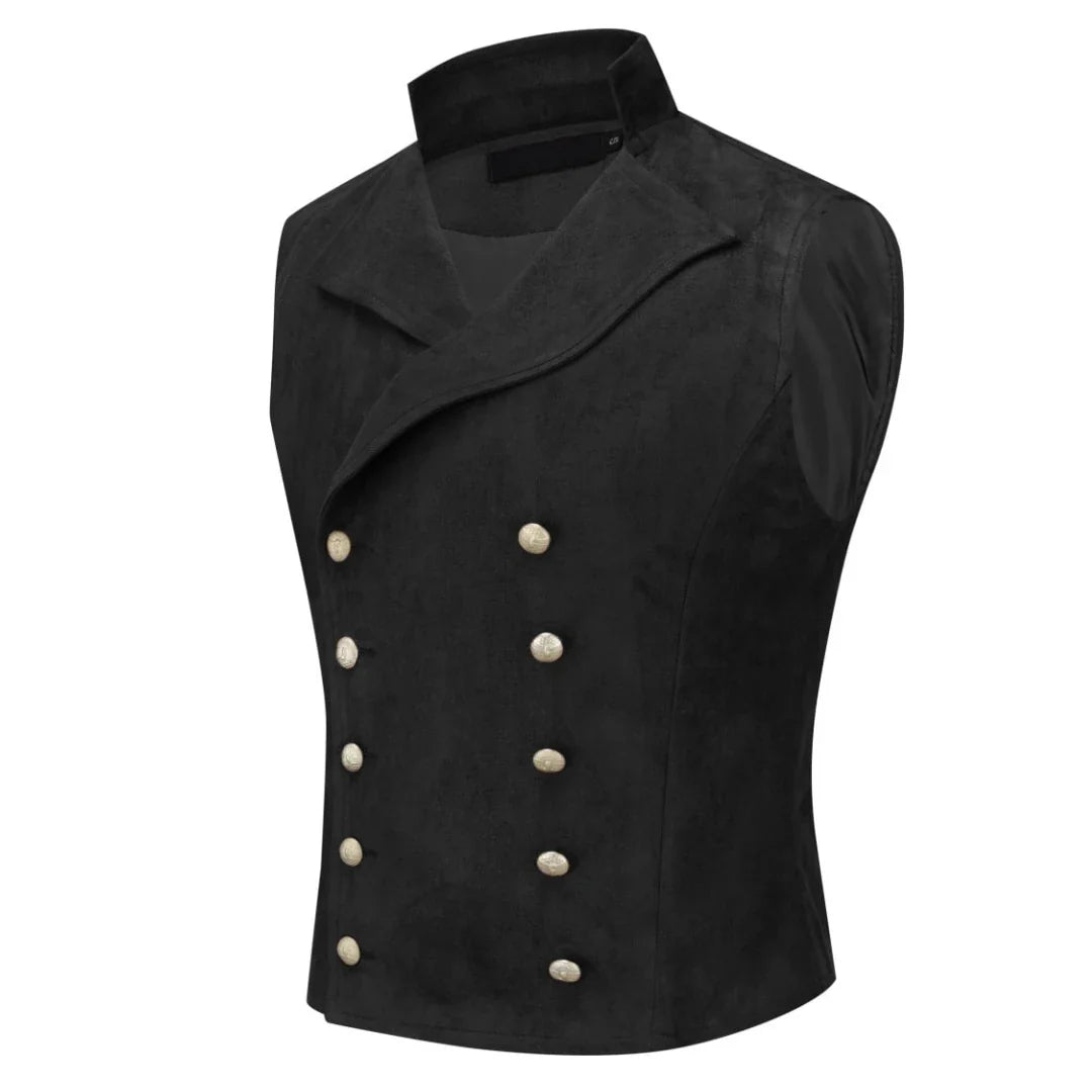 Men's Formal Double-Breasted Vest for Weddings, Banquets & Business