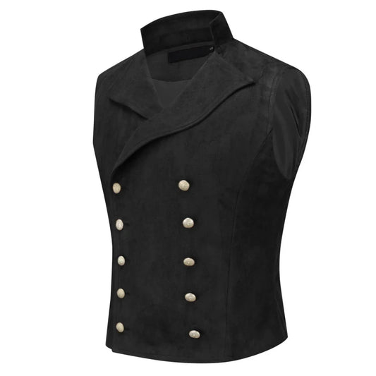 Men's Formal Double-Breasted Vest for Weddings, Banquets & Business