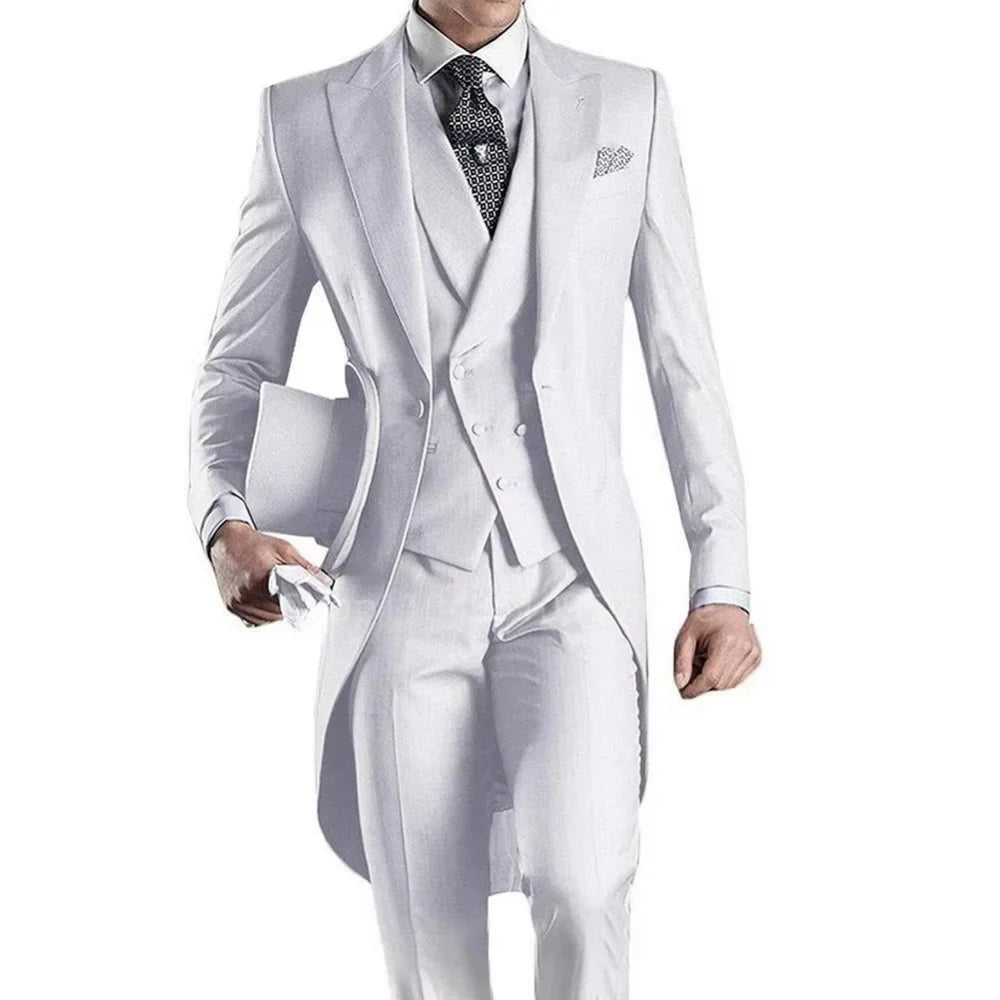 Men's 3-Piece Slim Straight Suit Set for Weddings, Formal Events & Graduation
