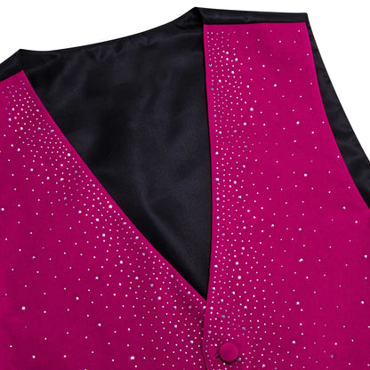 Men's Glitter Vest with Matching Bow Tie – Sparkly Sequin Style for Parties, Proms & Festive Events
