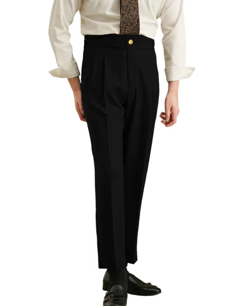 Customized Men's Suit Blazer Suit Pants Business Custom Suit Solid Color Metal Buckle Premium Men's Suit