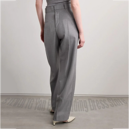 Chic Grey Women Suit Solid Regular Fitted Peaked Lapel High Quality Business Femal Outfit Office Work Formal Suit Set Two Pieces