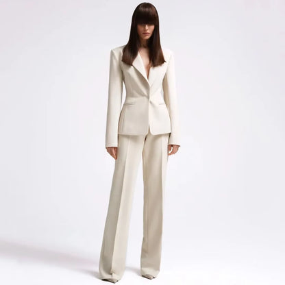 Mint Green 2-Piece Women's Pant Suits Elegant Wedding Occasion Clothing Slim Fit Formal Office Lady Blazer Set(Jacket+Pants)