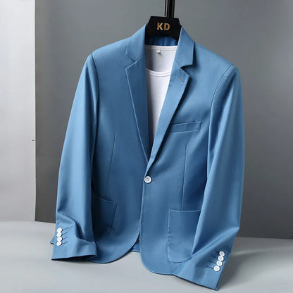 Blazer Outdoor Men's Fashion Business Travel Camping Wedding Trend Host Slim Fit Campus Leisure Breathable Korean Style Blazer