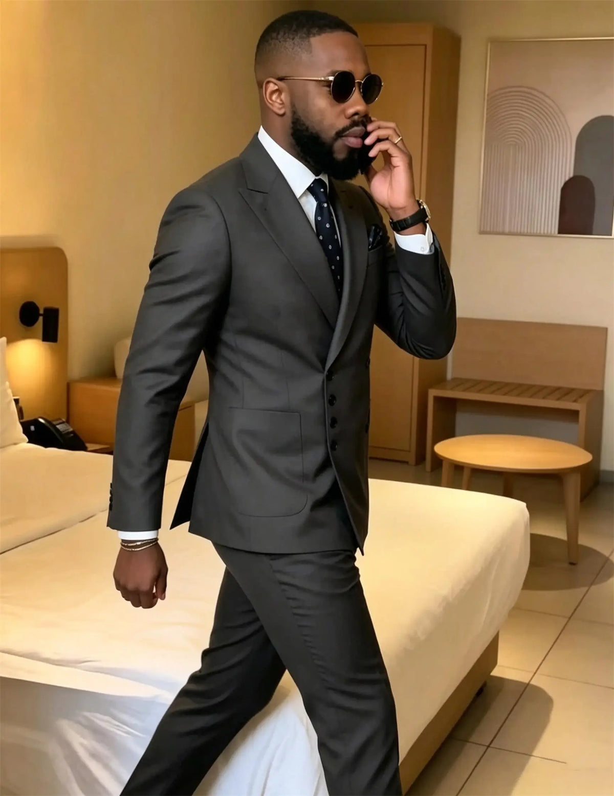 Slim Fit Men's Suits Single Breasted 2 Piece Jacket Pants Sets Wedding Formal Business Dinner Tuxedo High Quality Male Clothing