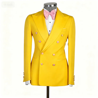 2-Piece Jacket+Pant Men's Tuxedo with Spacious Lapel for Wedding Banquet Party Formal Men's Clothing Custom-Made