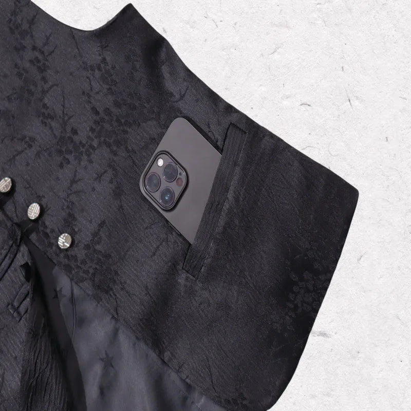 New Chinese Style Buckle Vest Coat For Women New Spring Autumn O-Neck Embroidery Sleeveless Jacket Fashion Jacquard Waistcoat