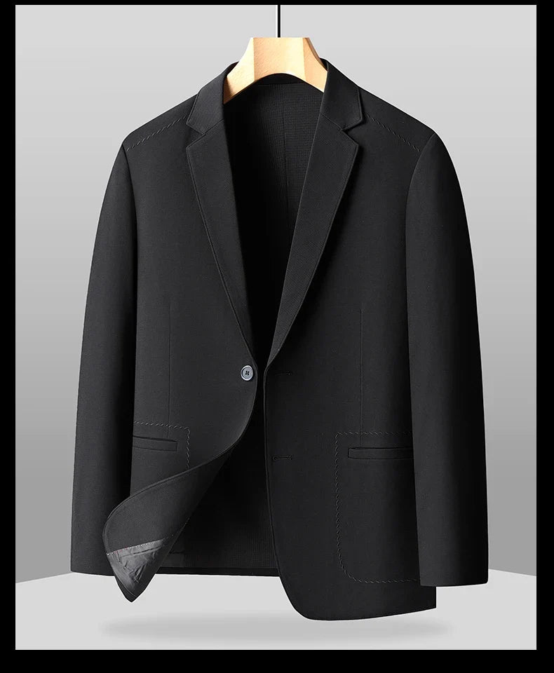 Blazer Outdoor Men's Casual, Fashionable, Trendy, Sporty Solid Color, Slimming British Style Business Gentleman Wedding Blazer