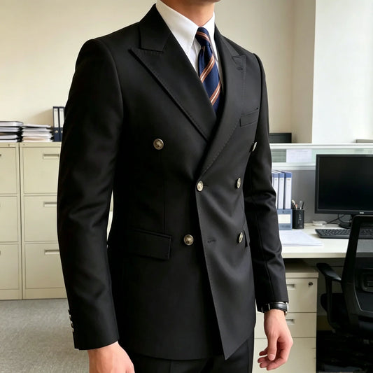 1 Piece Double Breasted Wedding Men Suit Blazer Business Groom Wear Groom Tuxedos Jacket Formal Costume Homme Party Prom