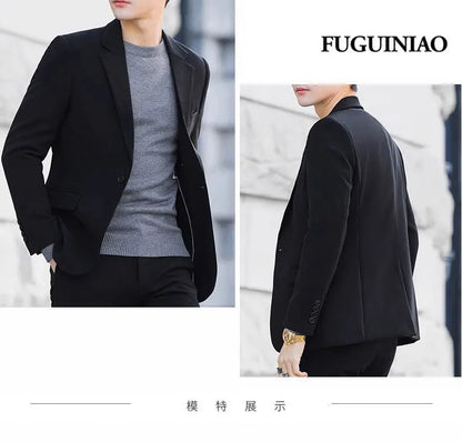 Blazer: Outdoor Men Fashion Gentleman Stylish and Versatile Trendy Casual Best for Best Man Formal Workwear Professional Blazer