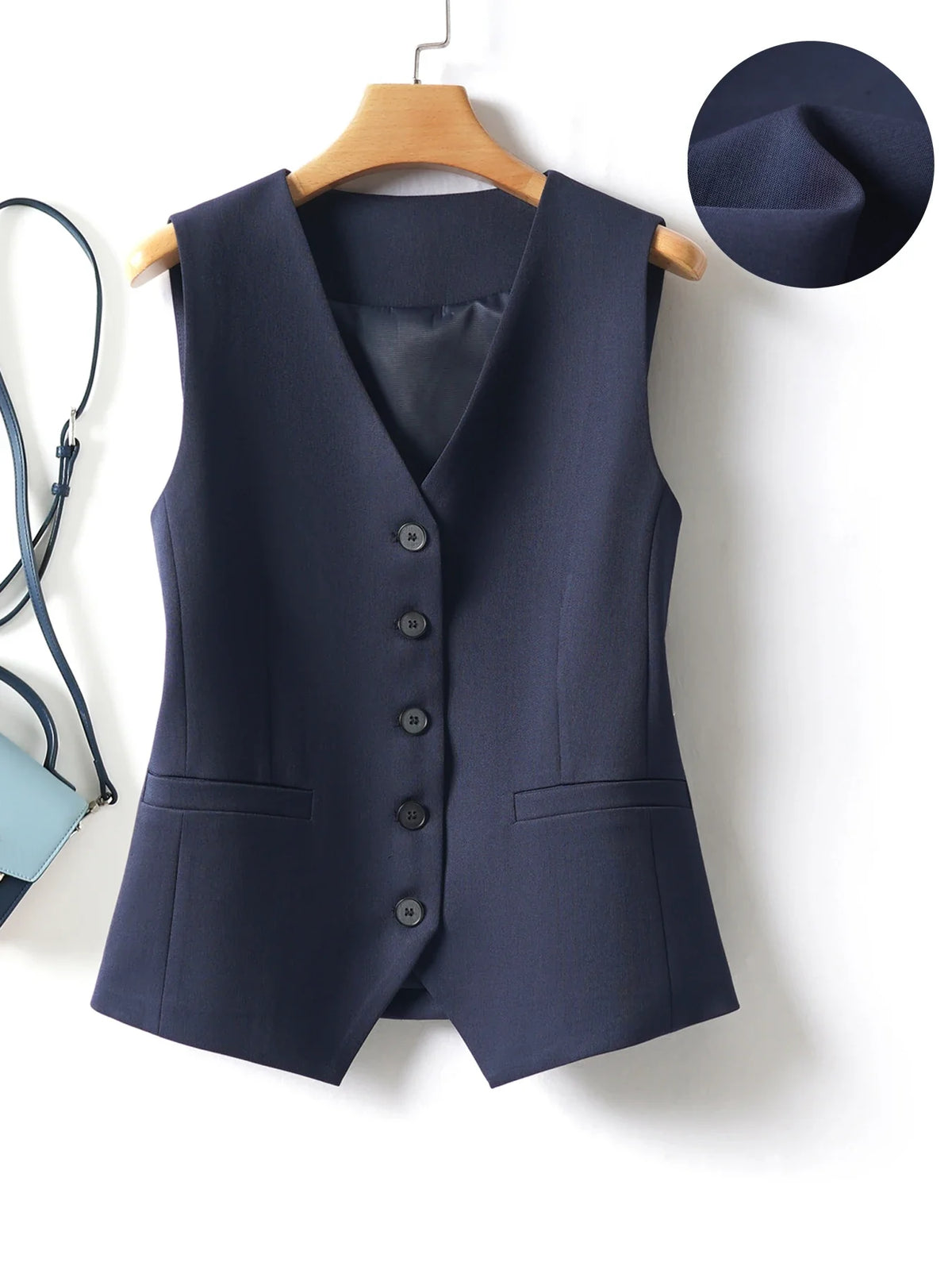 Single-Breasted Layered Suit Vest for Women Suitable for Spring and Autumn Can Be Worn as an Inner or Outer Layer Stylish Off