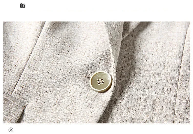 New Autumn Office Lady Solid Color Three Quarter Sleeve Blazer Women Casual One Button Formal Slim Fit Dress Suit Jacket Women