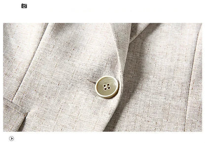 New Autumn Office Lady Solid Color Three Quarter Sleeve Blazer Women Casual One Button Formal Slim Fit Dress Suit Jacket Women