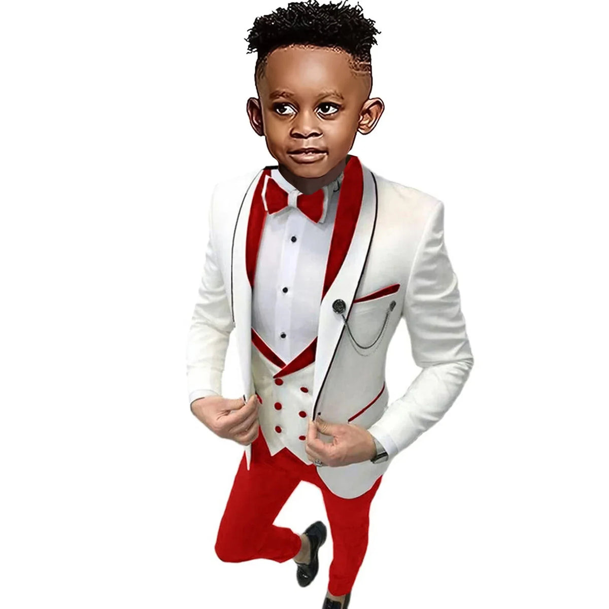 Boys Formal Suit Set – Four-Piece Wedding & Tuxedo Outfit for Toddlers & Kids