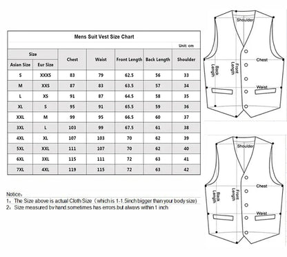 Men's Single Breasted Vest – Slim Fit Formal Waistcoat for Business & Weddings | Grey, Navy Blue, Black | Plus Size up to 7XL