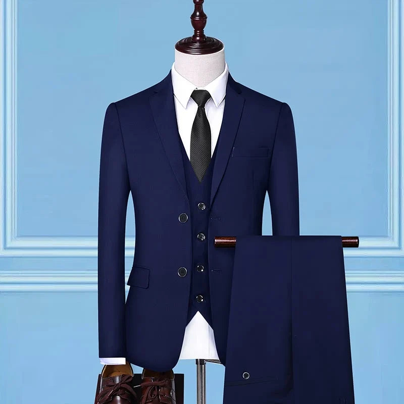 Men's Slim Fit Suit – Smart Casual Single Breasted Office & Wedding Suit