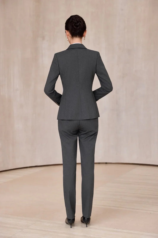Fashionable professional women's clothing, high-quality two-piece pants + blazer. Exquisite and elegant. New 2025