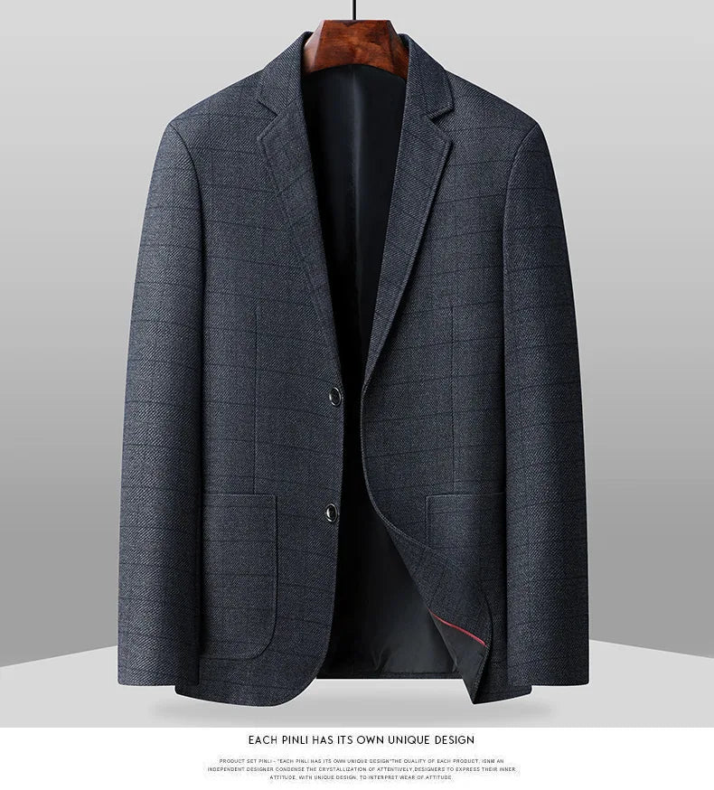 Blazer's New Outdoor Men's Fashion, Sporty and Slimming British Style Business Gentleman's Versatile Wedding Checkered Blazer