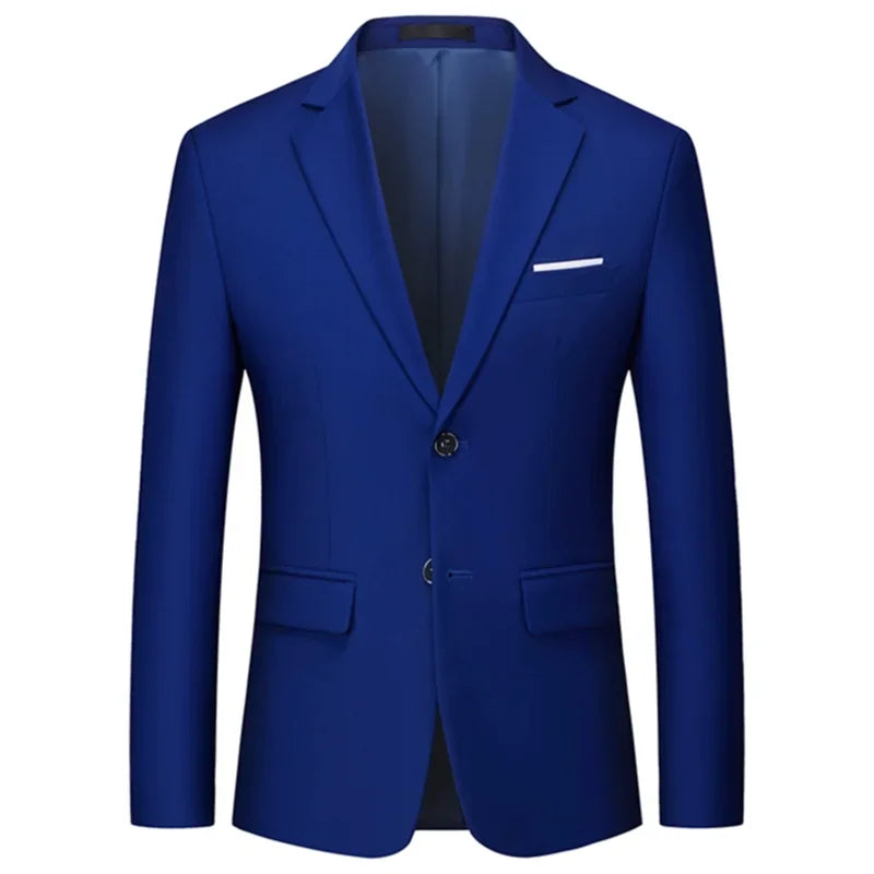 Men's Slim Fit Blazer for Wedding and Business Formal Occasions – Multiple Colors
