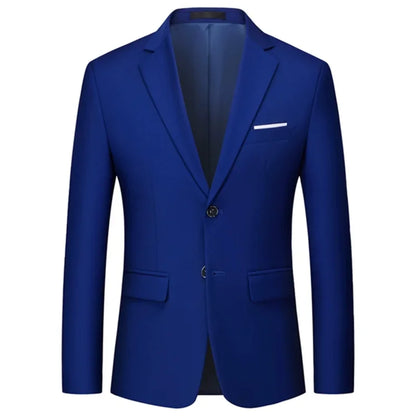 Men's Slim Fit Blazer for Wedding and Business Formal Occasions – Multiple Colors