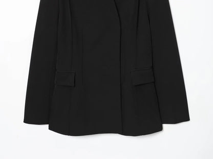 Elegant Blazer Women's Commute Blazer Coat 2026 Spring Fall Minimalist Office Lady Party Basic Dinner Slim-Waist Blazer