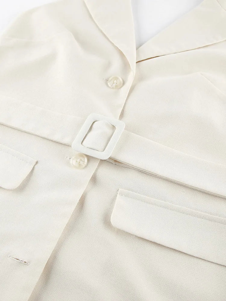 Women Solid Halter Neck Sleeveless Linen Blend Blazer Vest Waist Belted Single Button Longline Office Casual Top 2026