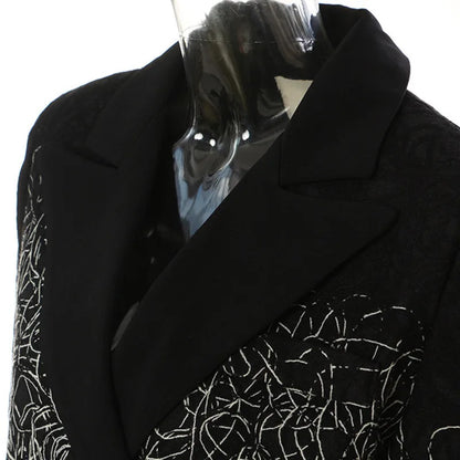 Spring Autumn New Women's Blazer Contrast Color Lace-up Waist Slimming Minimalist Style High-end Casual Chic Jacket HK15340