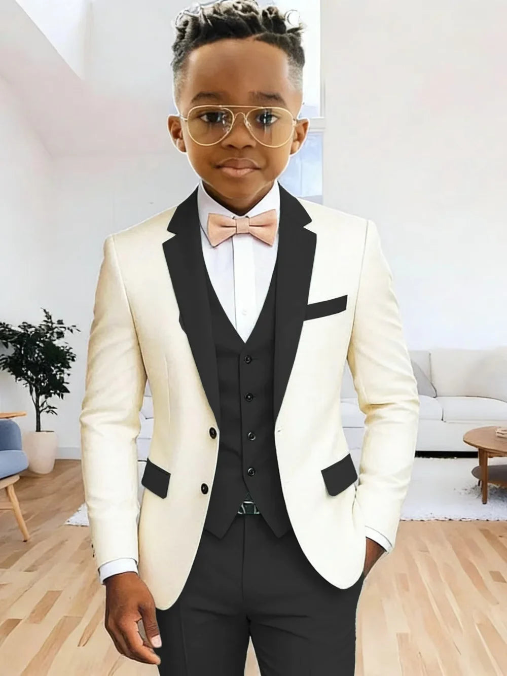 Multi-colors Boys Suits 3 Pieces Jacket Vest Pants Wedding Ring Bearer Outfit Handome Slim Fit Tuxedo For Birthday Party