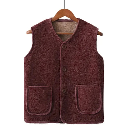 Women Large Size 5XL Parkas Waistcoat Coat Autumn Winter Female Cotton Padded Sleeveless 2025 Lady Lamb Down Cotton Vest Jacket
