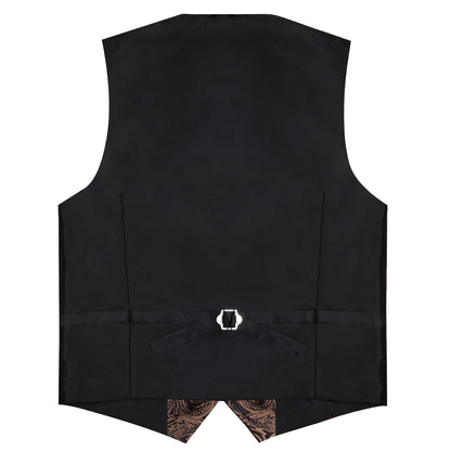 Men's Paisley Suit Vest & Tie Set – Formal Waistcoat with Necktie Pocket Square, Perfect for Weddings and Business Events