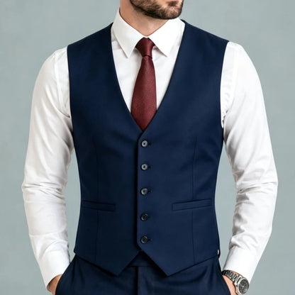 Men Suit Vest – Single Breasted Formal Waistcoat for Men