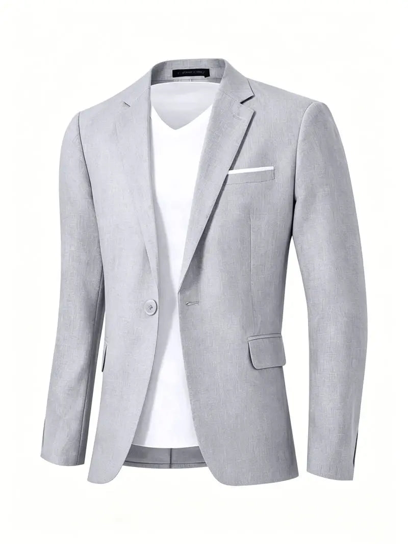 Mens Clothing 2026 Blazers Para Hombres Vintage Cotton Linen Single Button Designer Business Social Jaqueta Masculina Man Suits