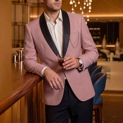 Men's Casual Business Suit Formal Gentleman Wedding Groom Best Man Tuxedo Slim Fit Blazer Jacket Fashion Party Office Wear
