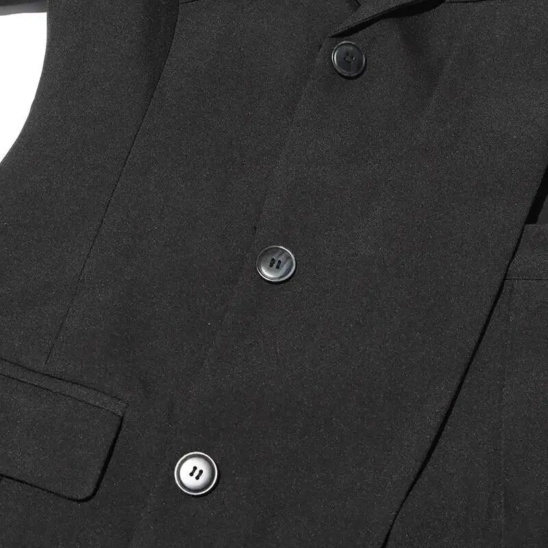 Women Blazer Asymmetric Single Breasted Waist Hollow Out Ruched Slim Fit Elegant Fashion High-end Dresses New Spring HK8685