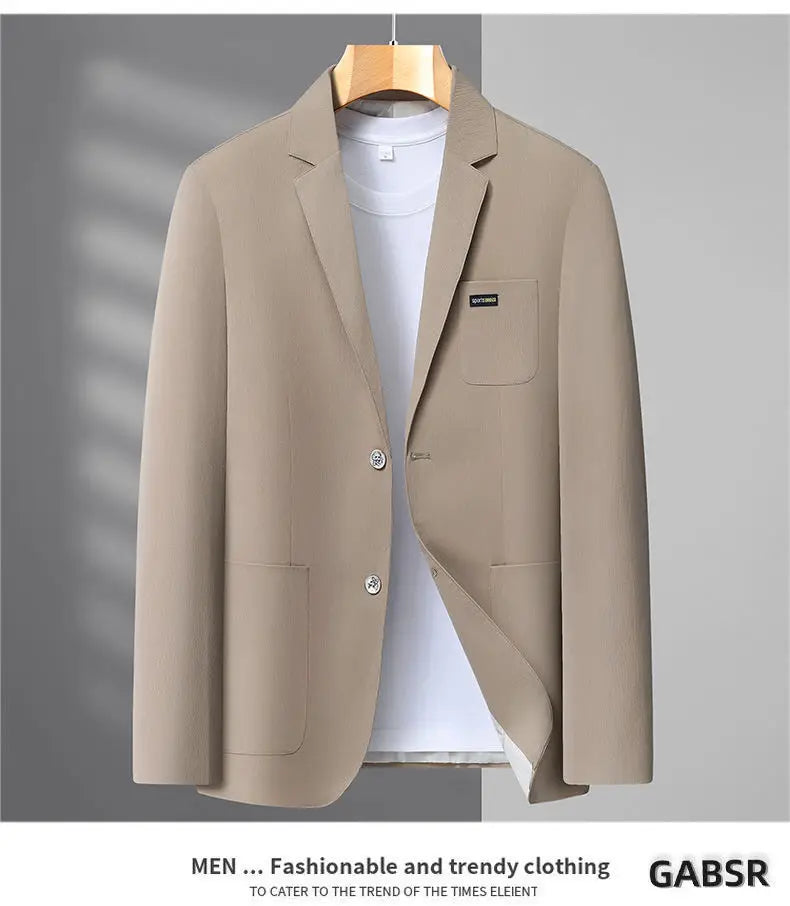 Blazer Men's Fashion Business Outdoor Travel Youth Campus Wedding Versatile Host Shaping Casual Korean Style Thin Style Blazer